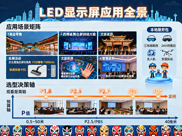成都LED顯示屏：科技之光，點亮天府之國的每一個角落
